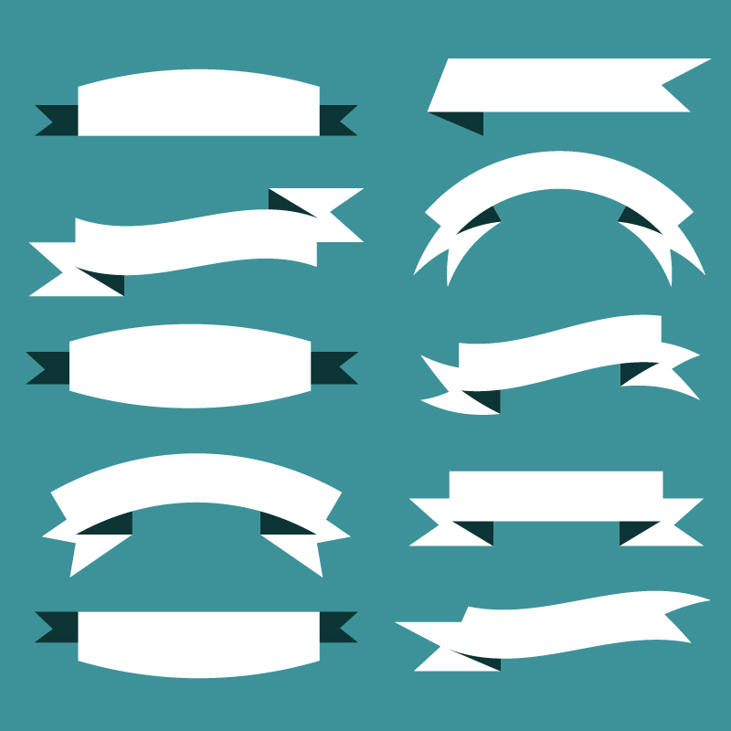 vector set of ribbons photoshop