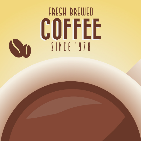 Vintage Coffee Background with Typography Photoshop brush