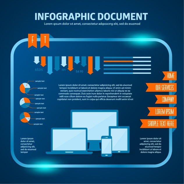 vector set of infographic elements for your documents Photoshop brush