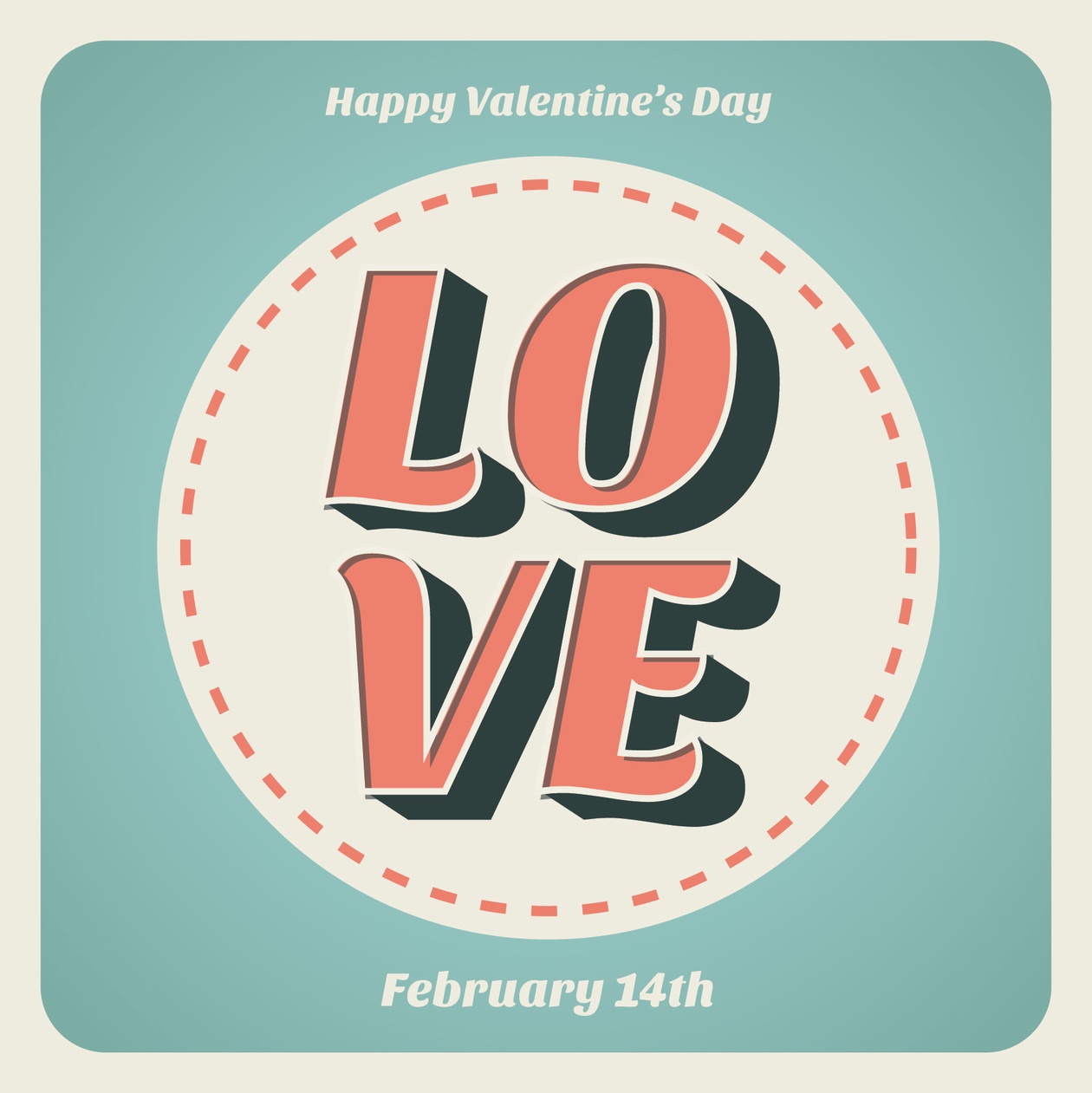 Valentines day typographic background Photoshop brush
