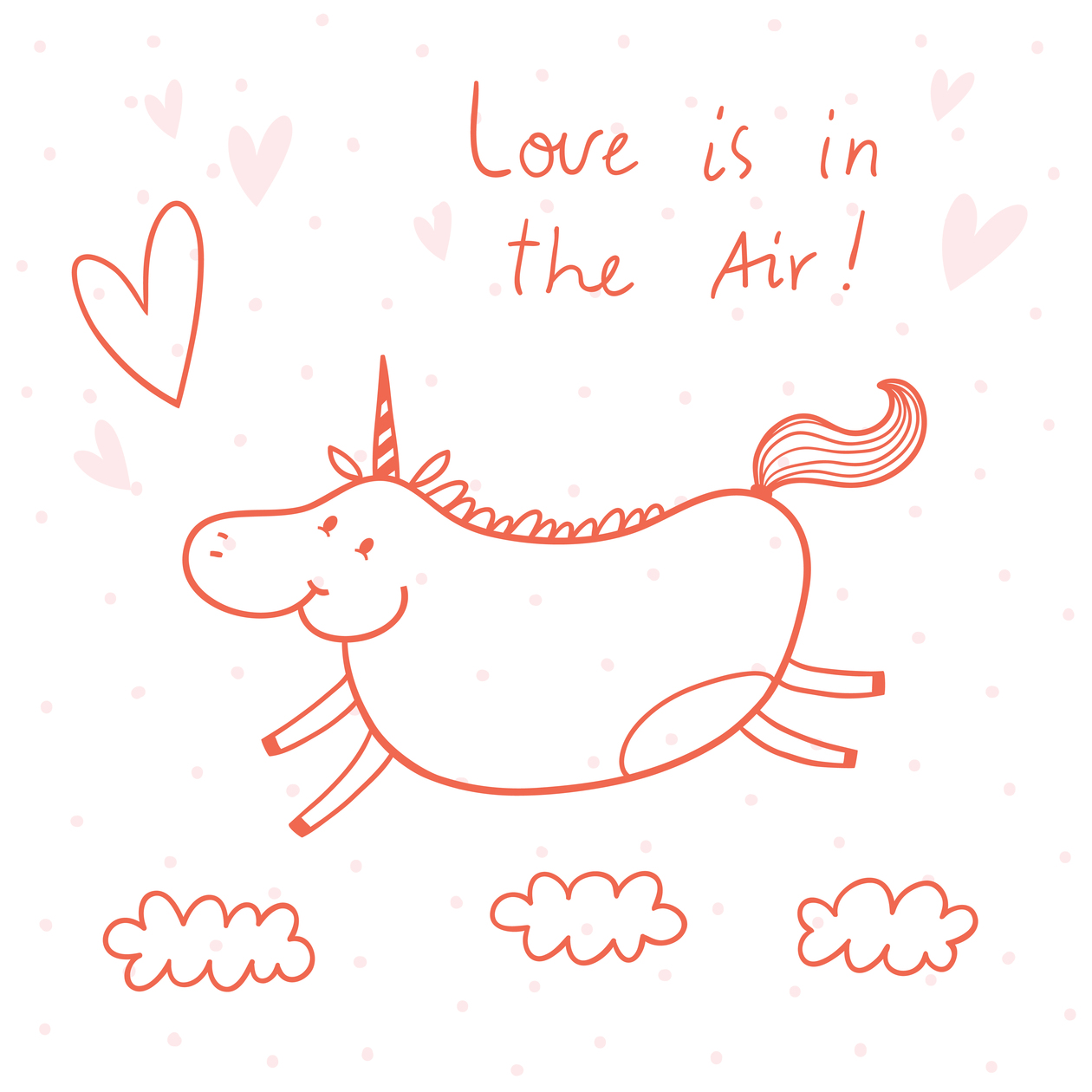 Illustration of happy unicorn Photoshop brush