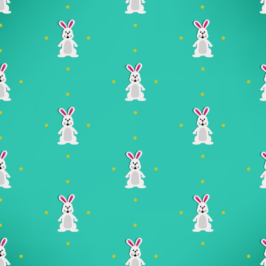 Easter pattern with rabbits Photoshop brush