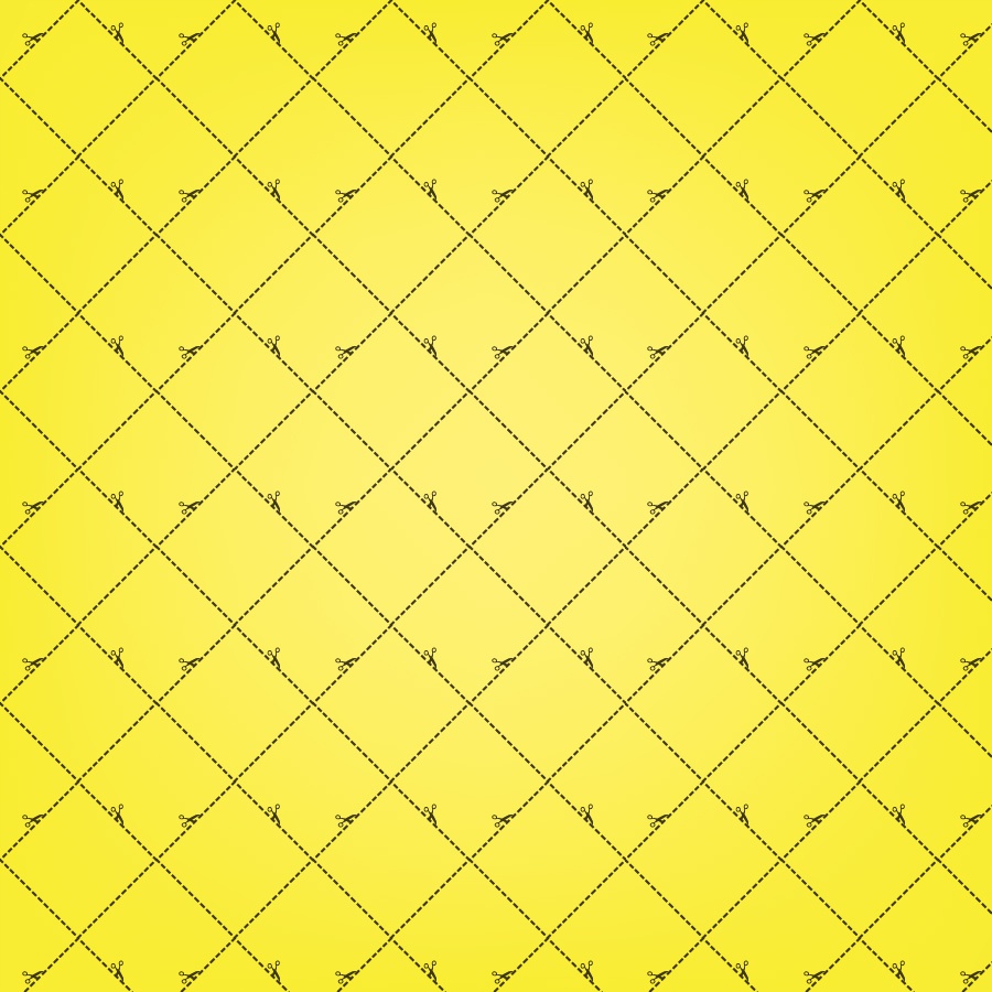 Yellow Squares Pattern With Scissors Photoshop brush