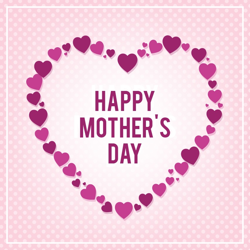 Happy Mothers's Day Typo With Heart Photoshop brush
