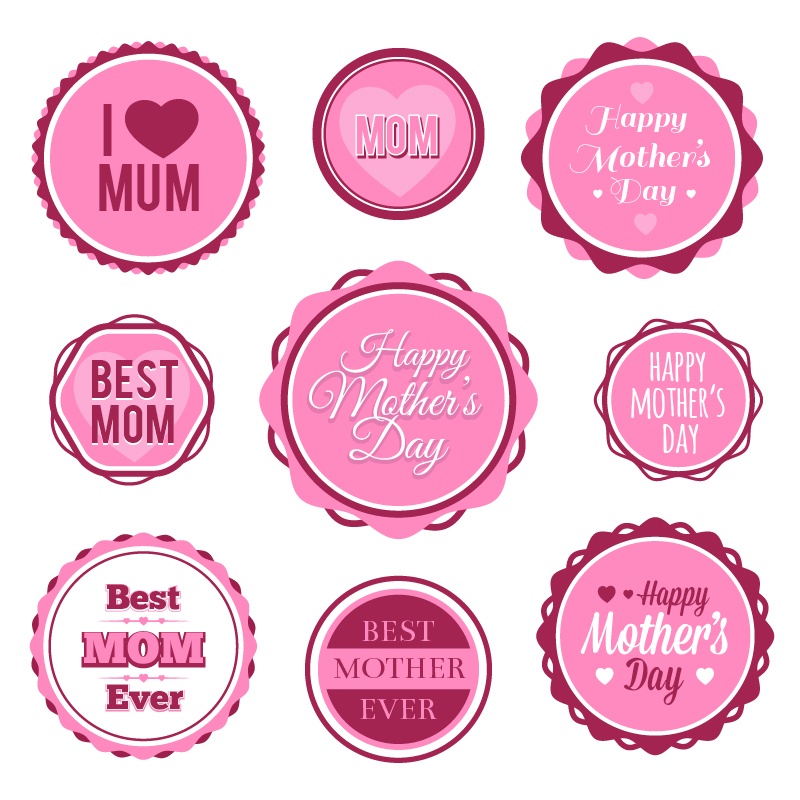 Mother's Day Badges And Labels Photoshop brush