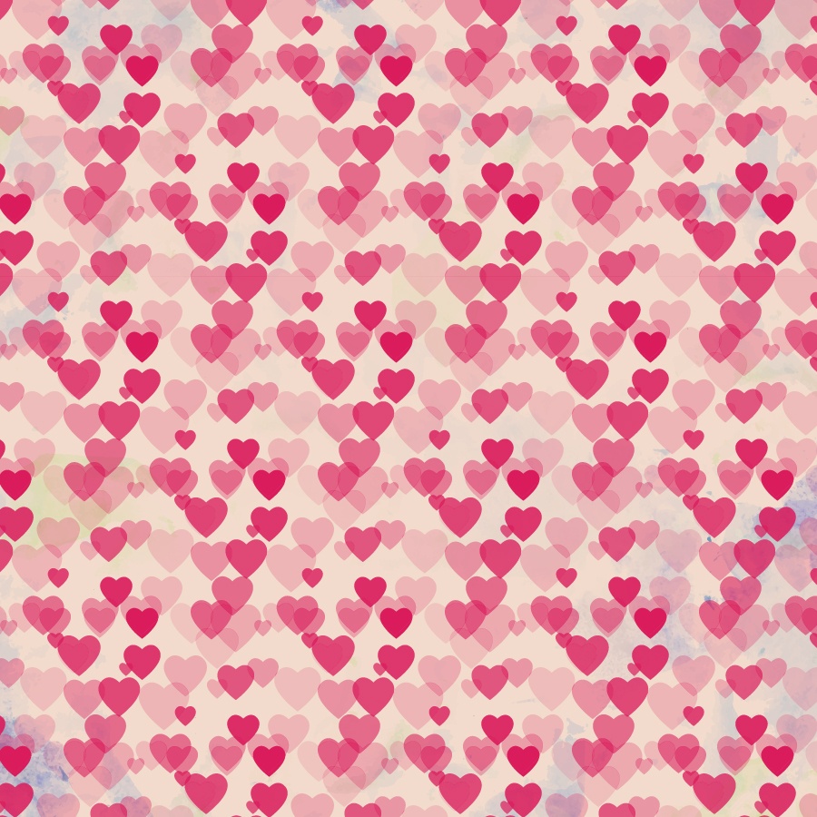 Valentine's day vintage background with hearts Photoshop brush