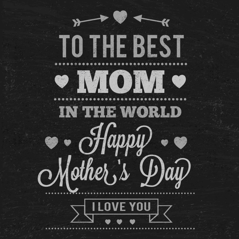 Mother's day Typography On Chalkboard Photoshop brush
