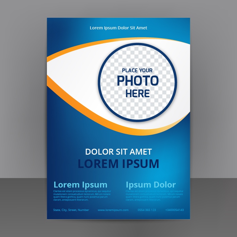 Business Abstract Flyer Template With blue Background Photoshop brush