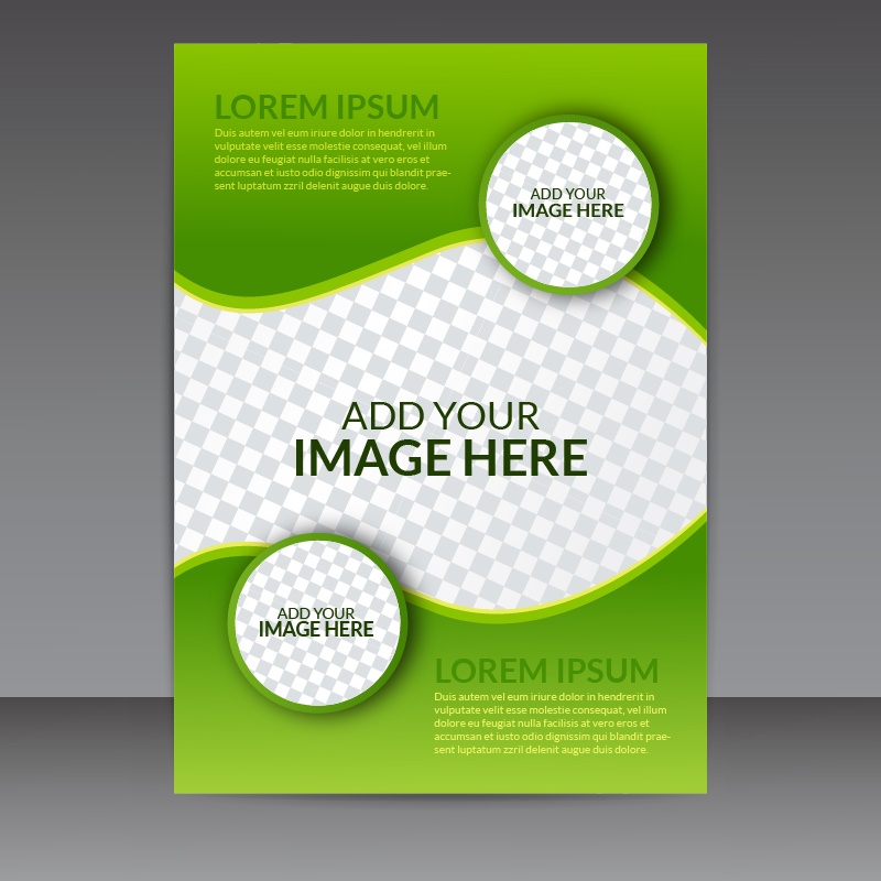 Green Business Vector Flyer Template Vectors