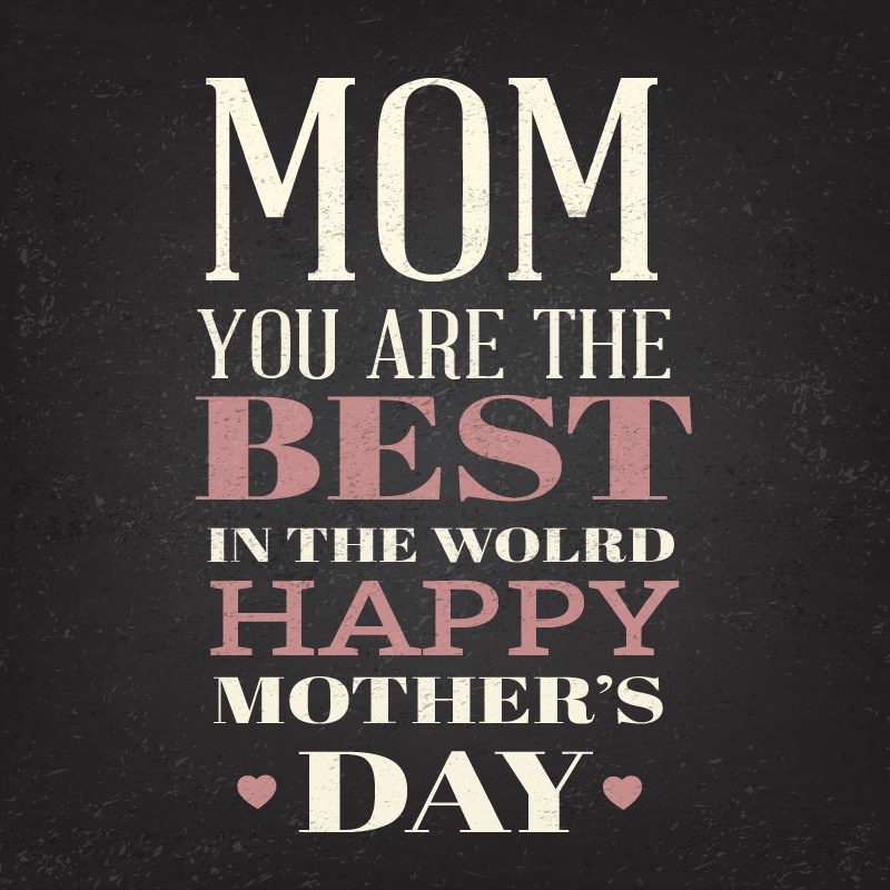 Happy Mother's Day Typography On Blackboard With Chalk Photoshop brush