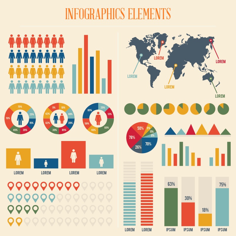 Infographic Elements Set Photoshop brush