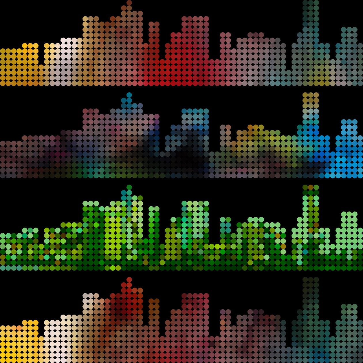 abstract colorful dot style city building pattern background Photoshop brush