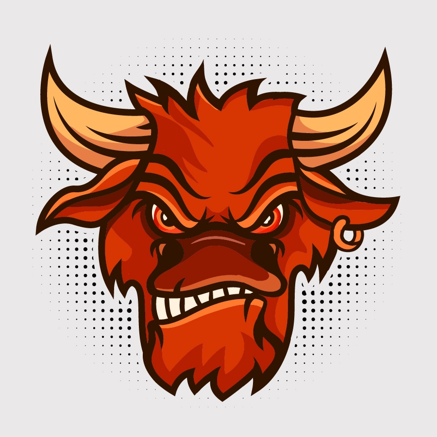 Bull vector mascot Photoshop brush