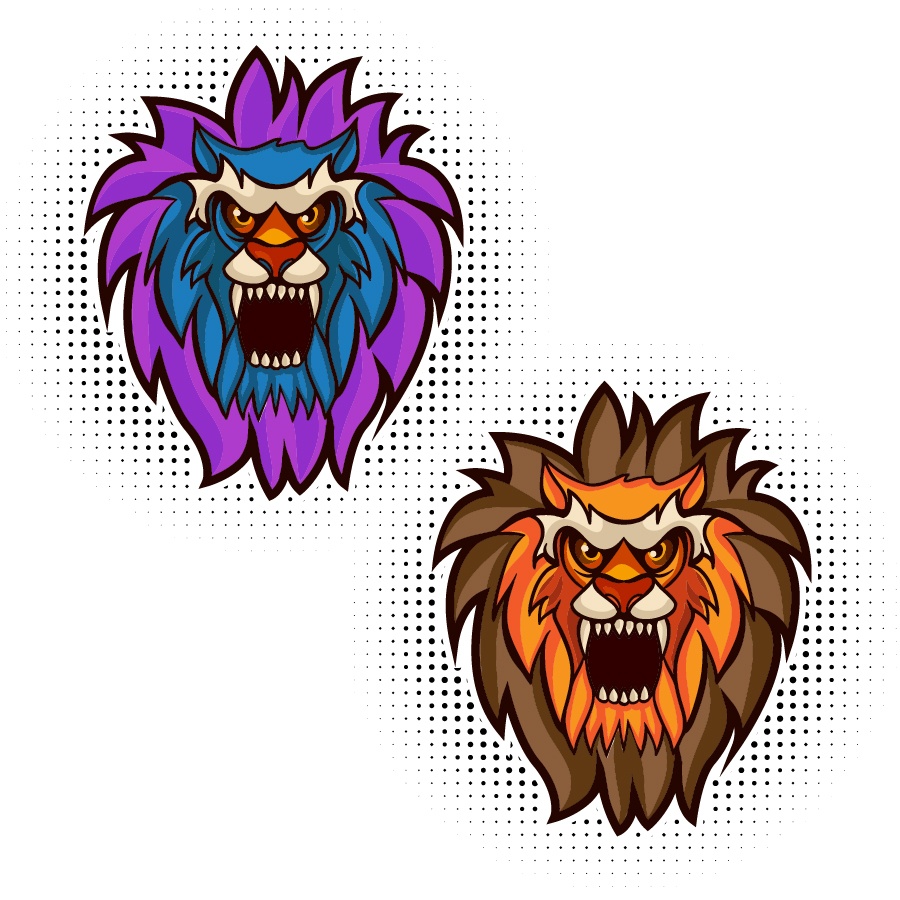 Lion vector mascot Photoshop brush