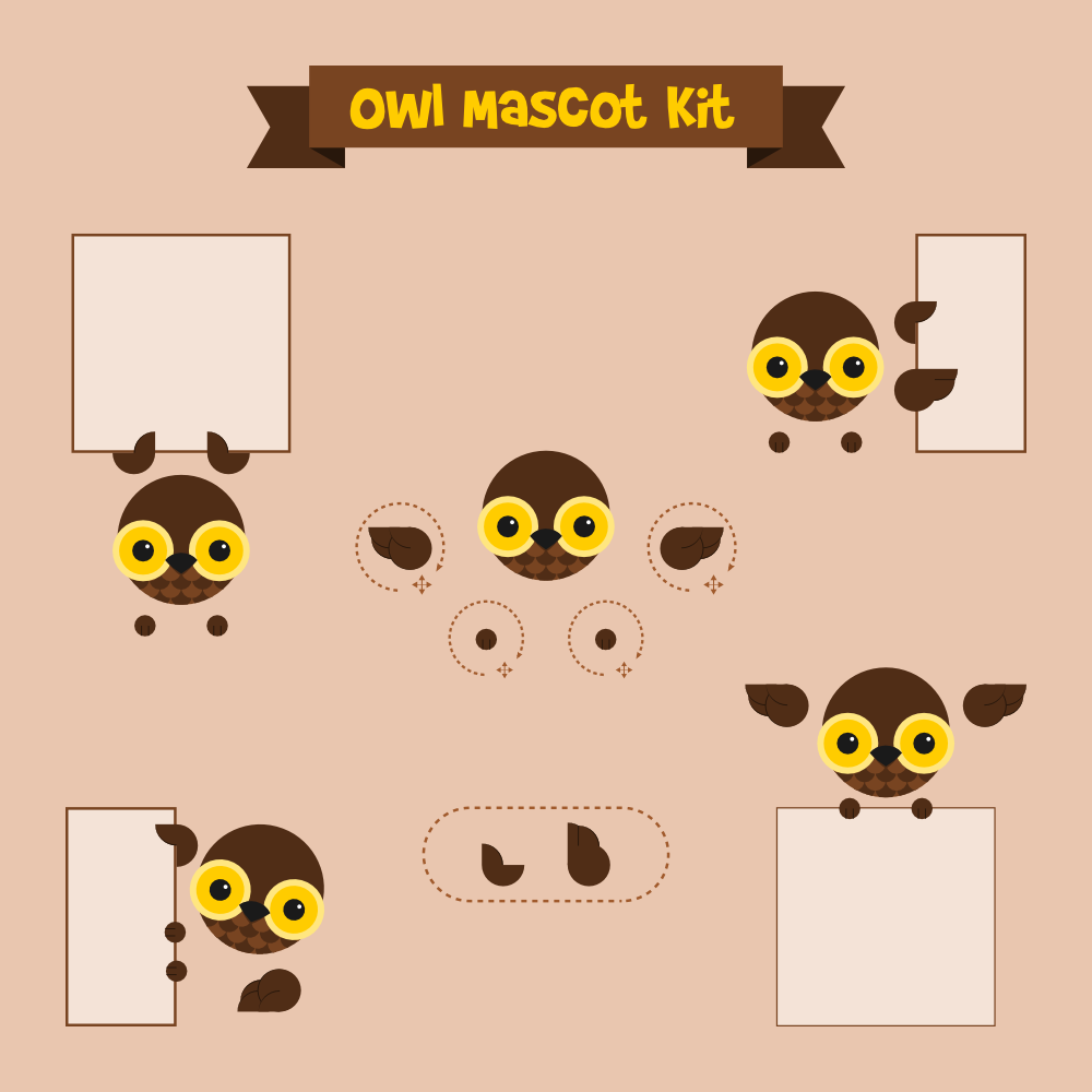 Owl mascot Photoshop brush