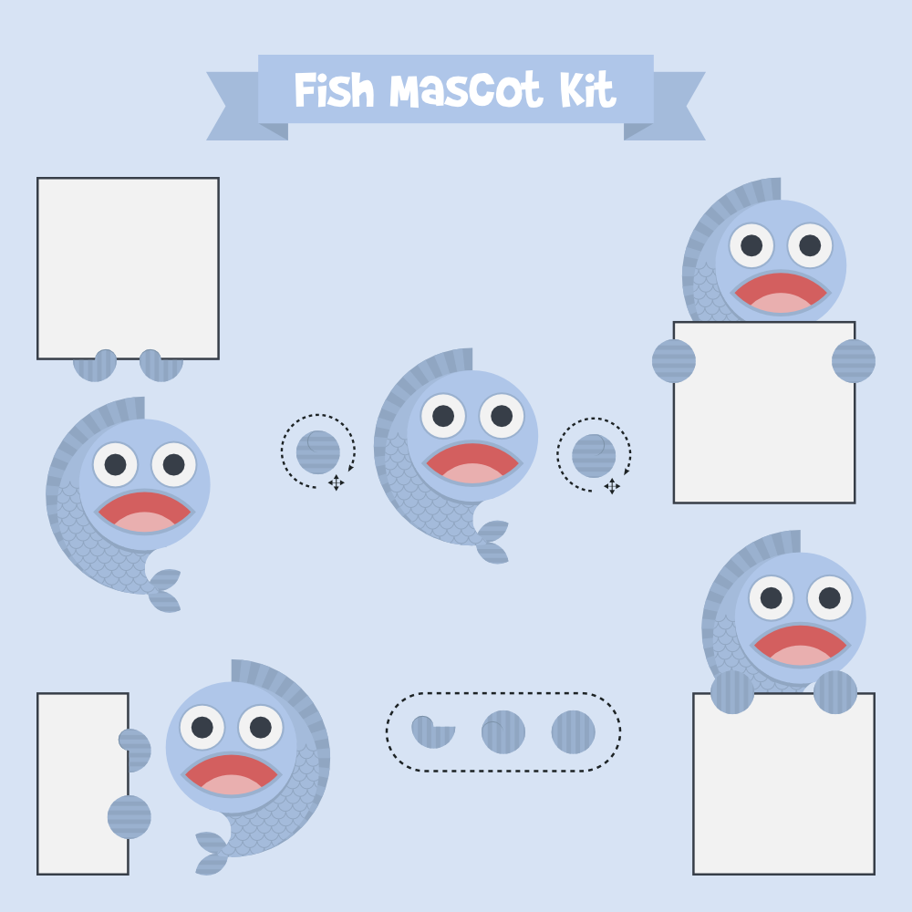 Fish mascot Photoshop brush