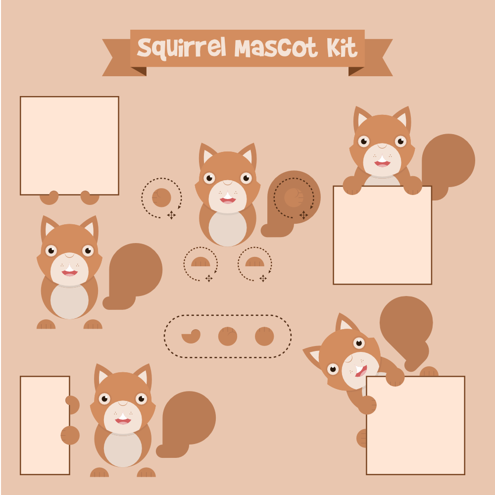 Squirrel mascot Photoshop brush