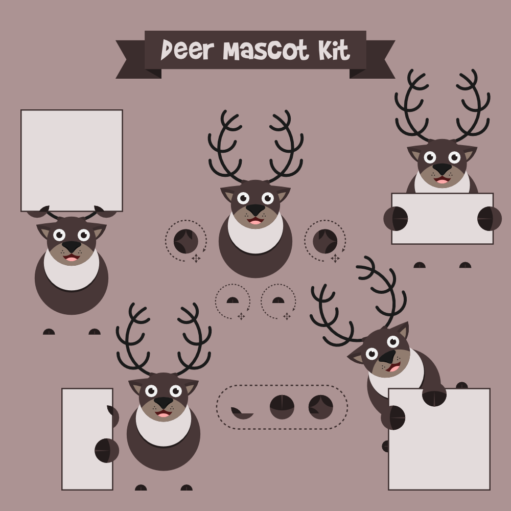 Deer mascot Photoshop brush