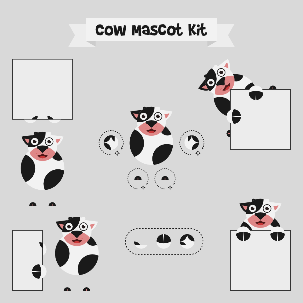 Cow mascot Photoshop brush