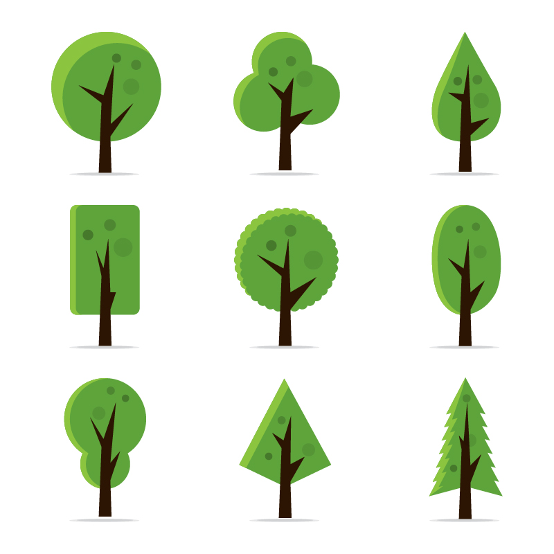 Abstract Tree Icons Photoshop brush