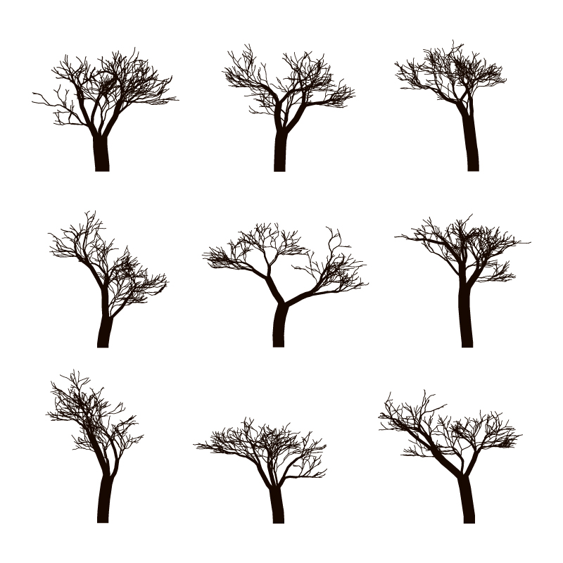 Dead trees Silhouettes Photoshop brush