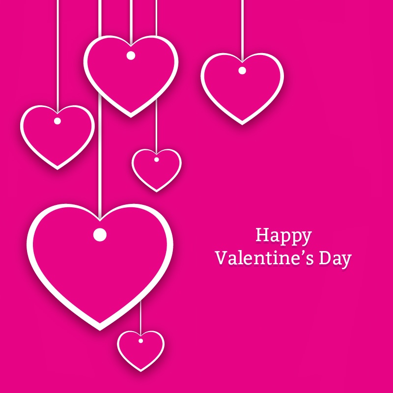 Valentine's Day Hearts Card Photoshop brush