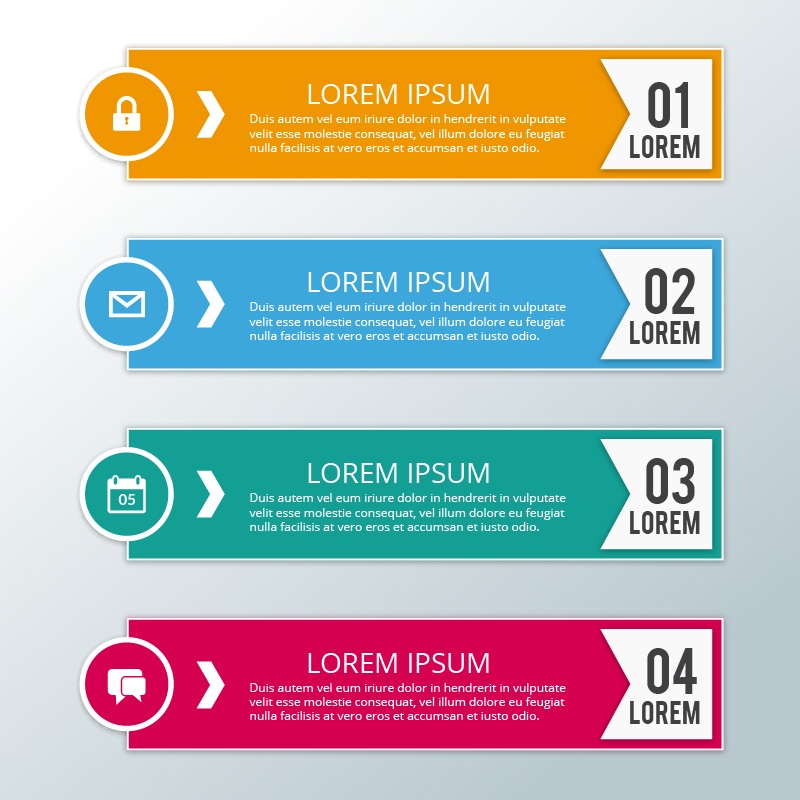 Modern business infographic steps Photoshop brush