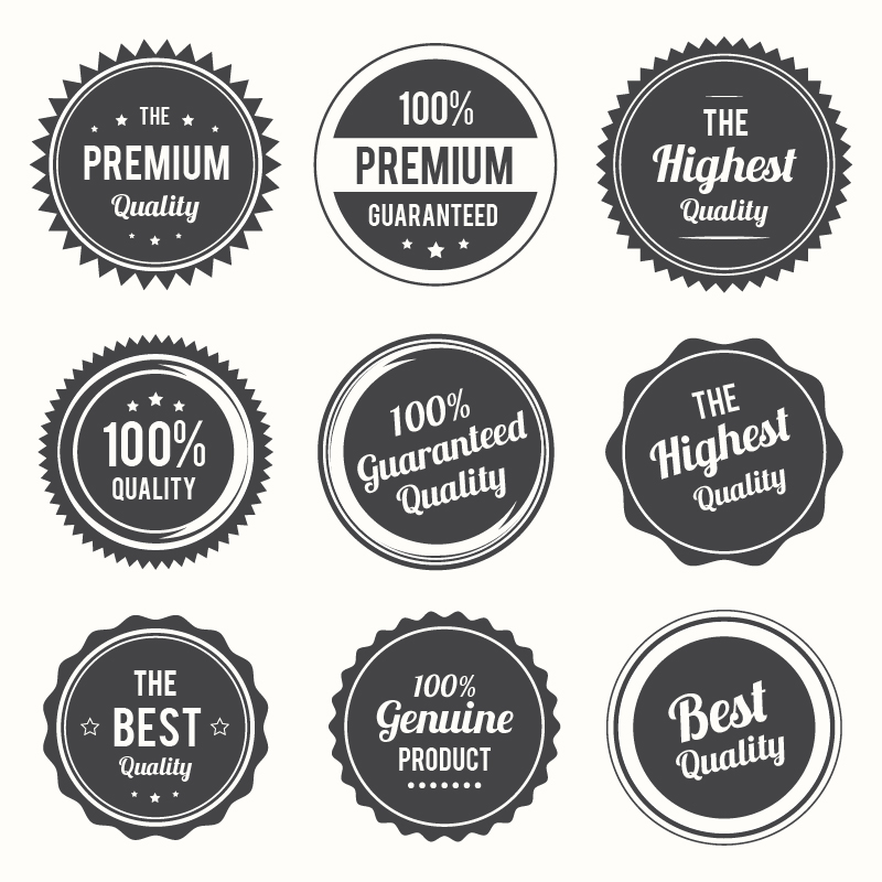 Set of retro labels and and badges Photoshop brush