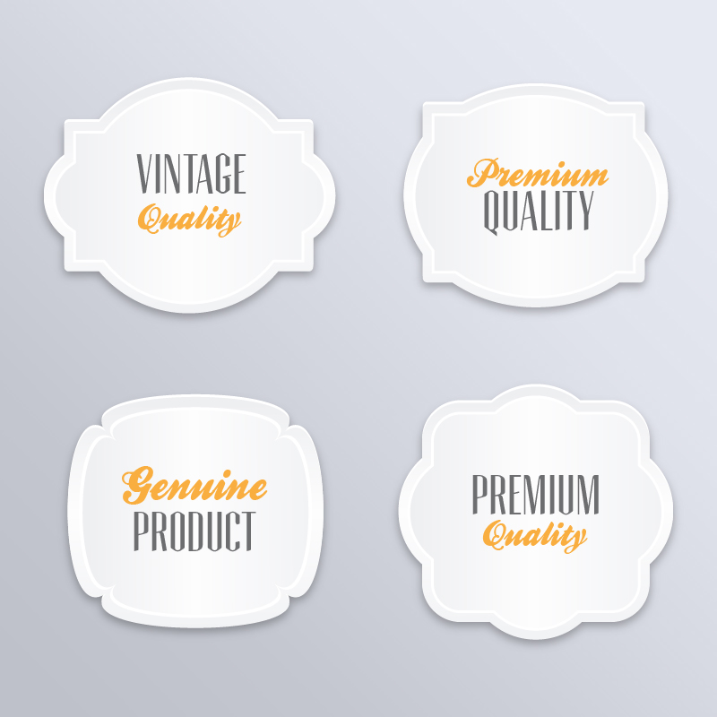 Labels in vintage style Photoshop brush