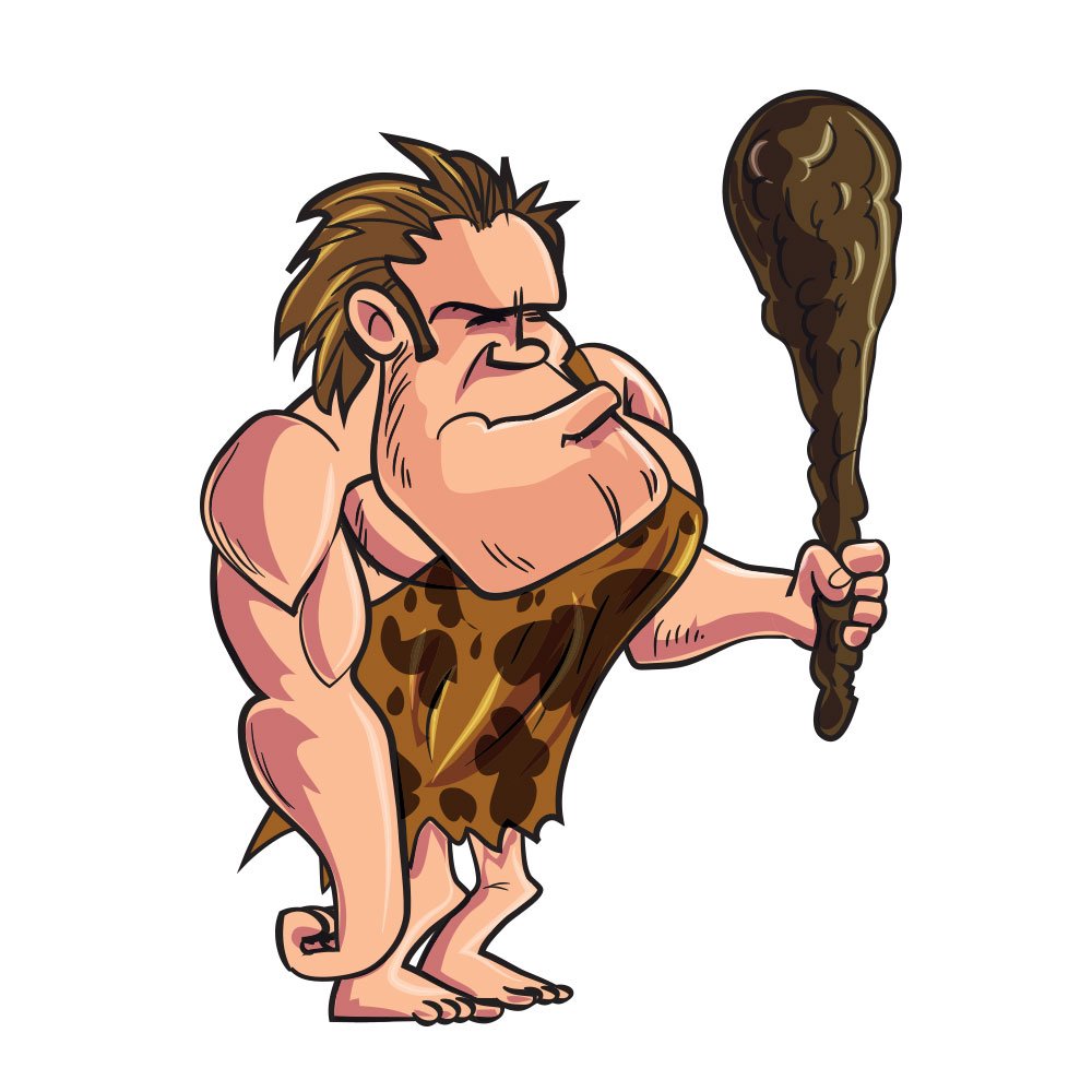Cave man character Photoshop brush
