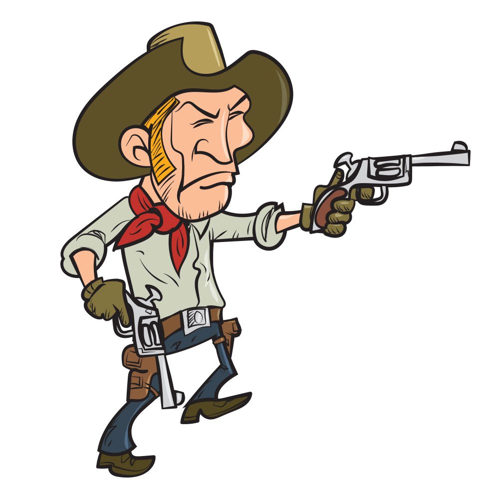 Cowboy with guns Photoshop brush