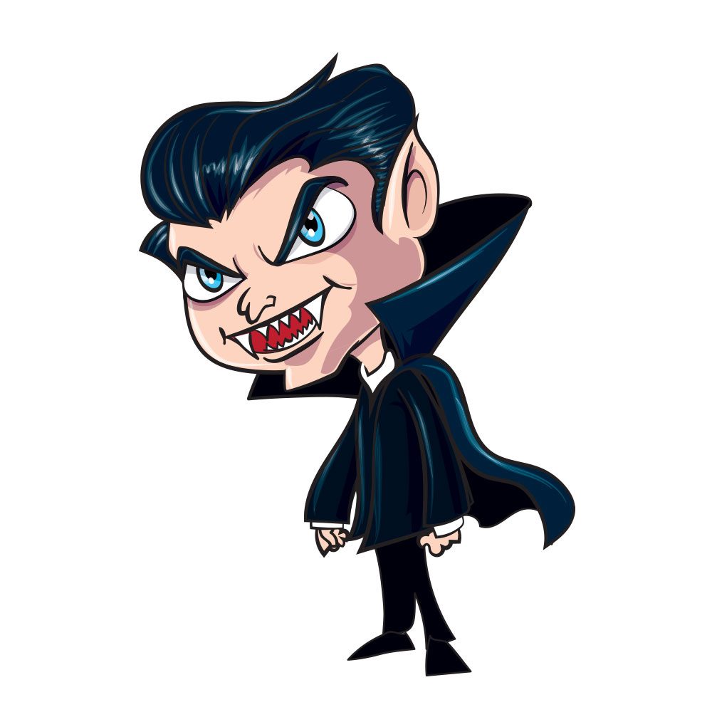 Cute Dracula character - Photoshop Vectors | BrushLovers.com