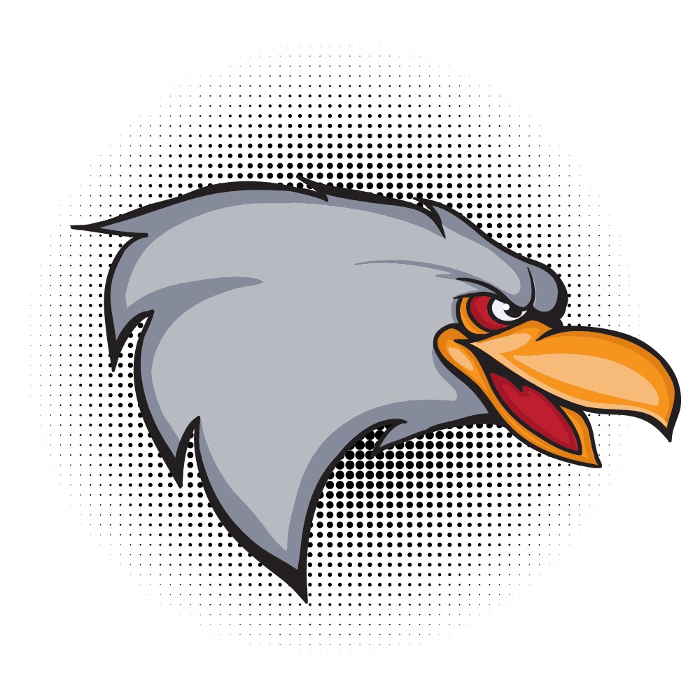 Cartoon vector eagle head  Photoshop brush