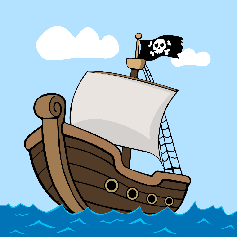 Pirate ship on sea Photoshop brush