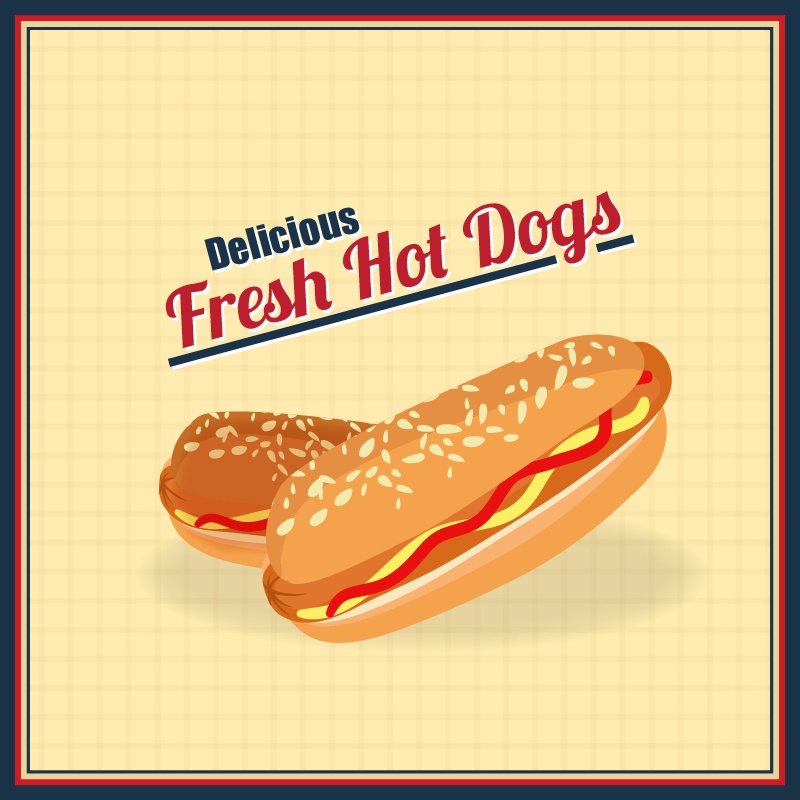 Hot Dogs Illustration Photoshop brush