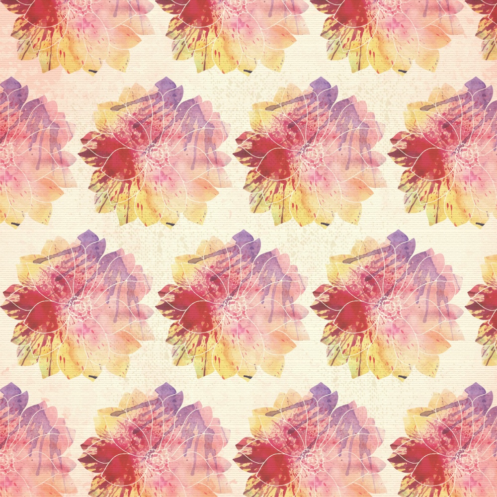 Watercolor floral pattern Photoshop brush