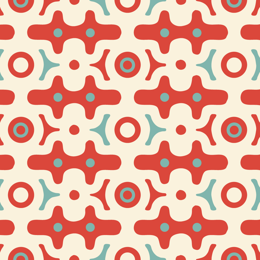 Retro Red White and Blue Pattern Photoshop brush