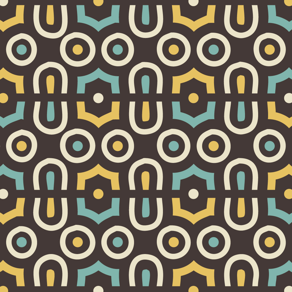 Retro Yellow and Blue Abstract Pattern Photoshop brush