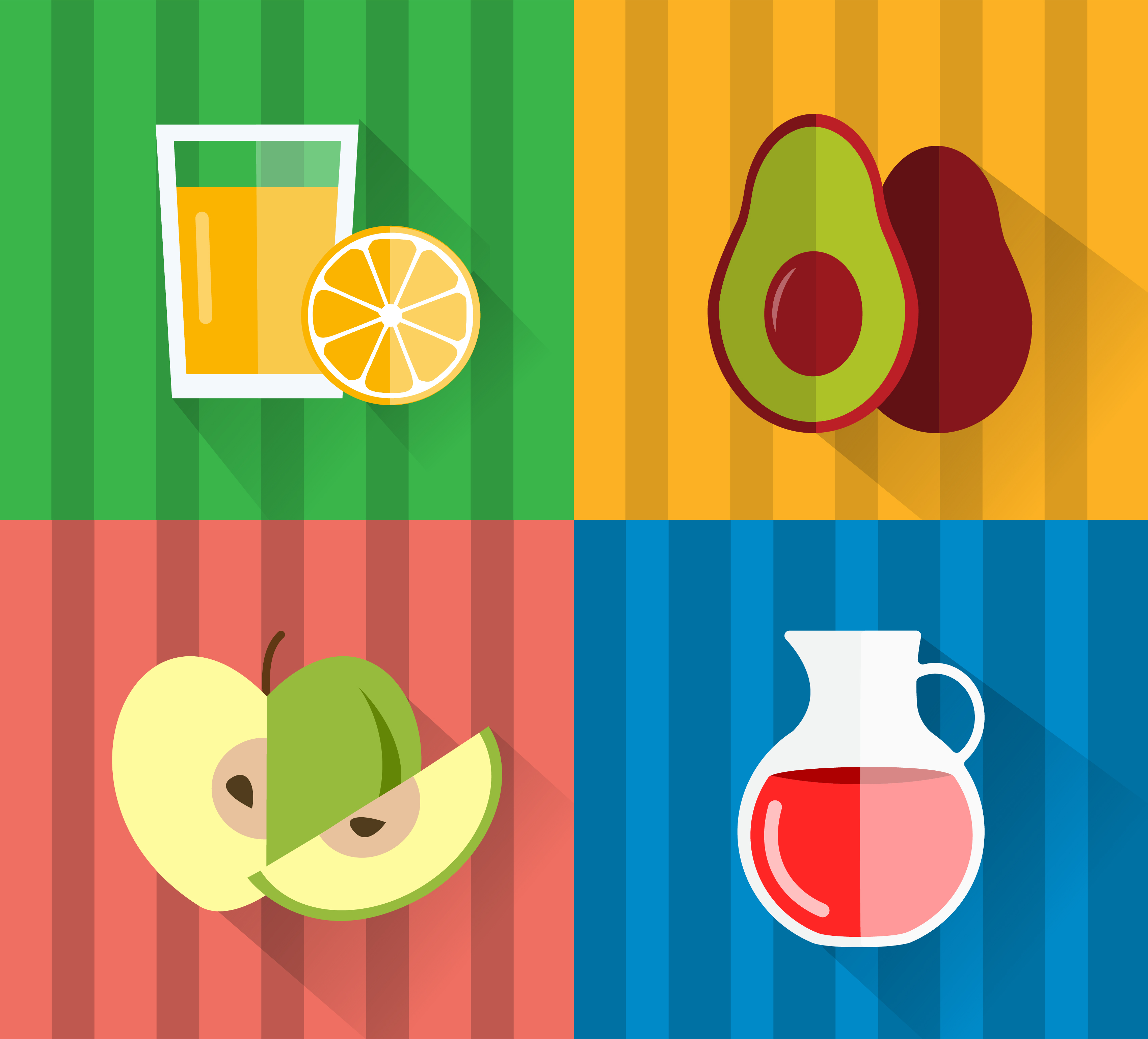 Food objects for edsign. Vector illustrations Photoshop brush
