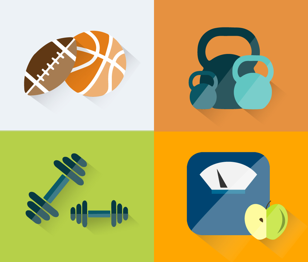 Sport objects for design. Vector illustrations. Photoshop brush