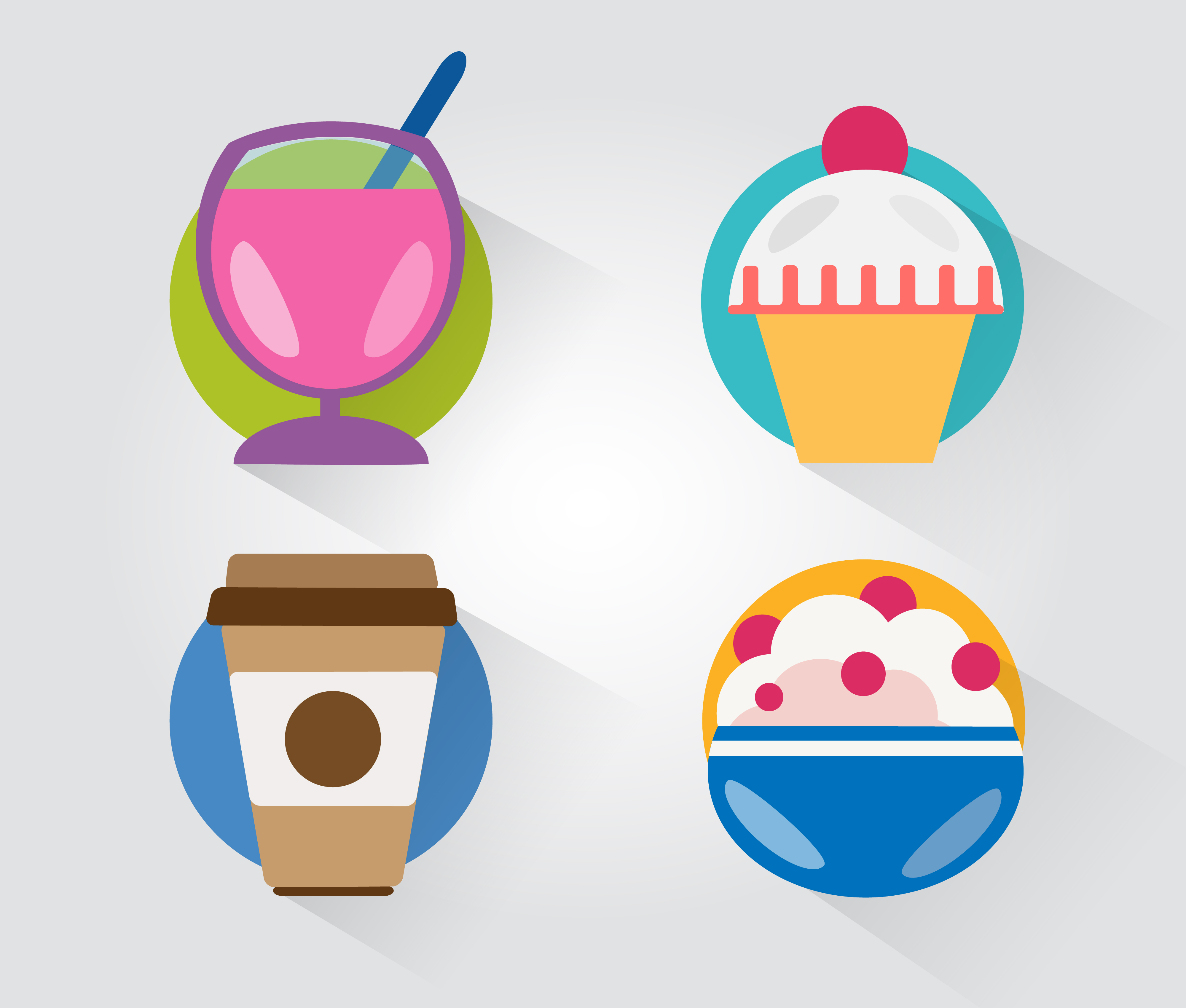 Food objects for design. Vector illustrations Photoshop brush