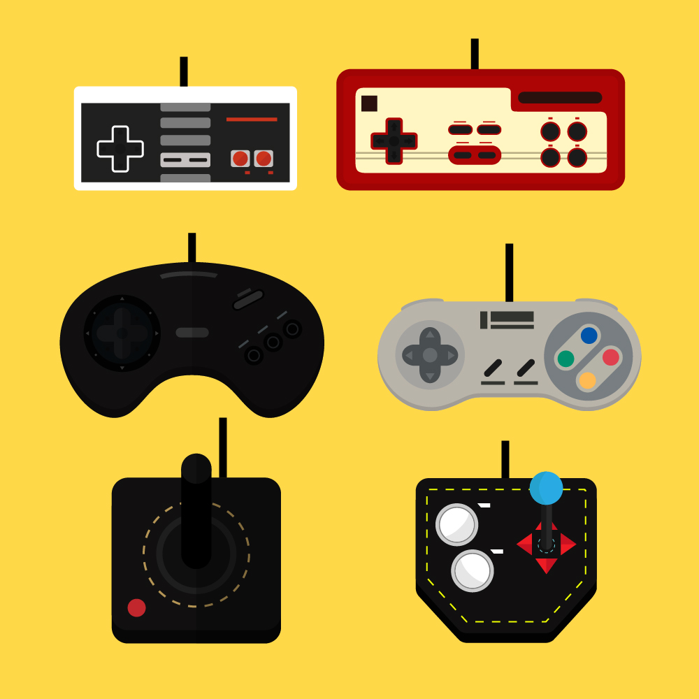 Old Game Controllers Photoshop brush
