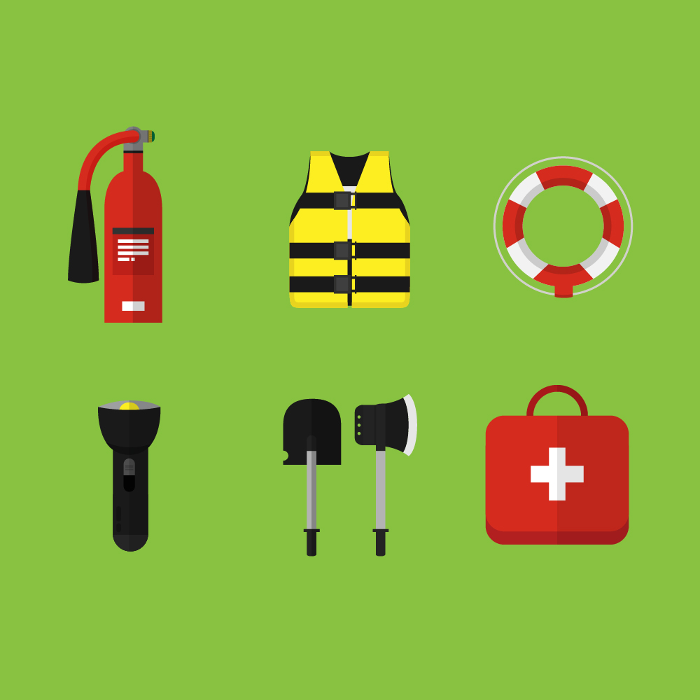 Emergency and first aid icons Photoshop brush