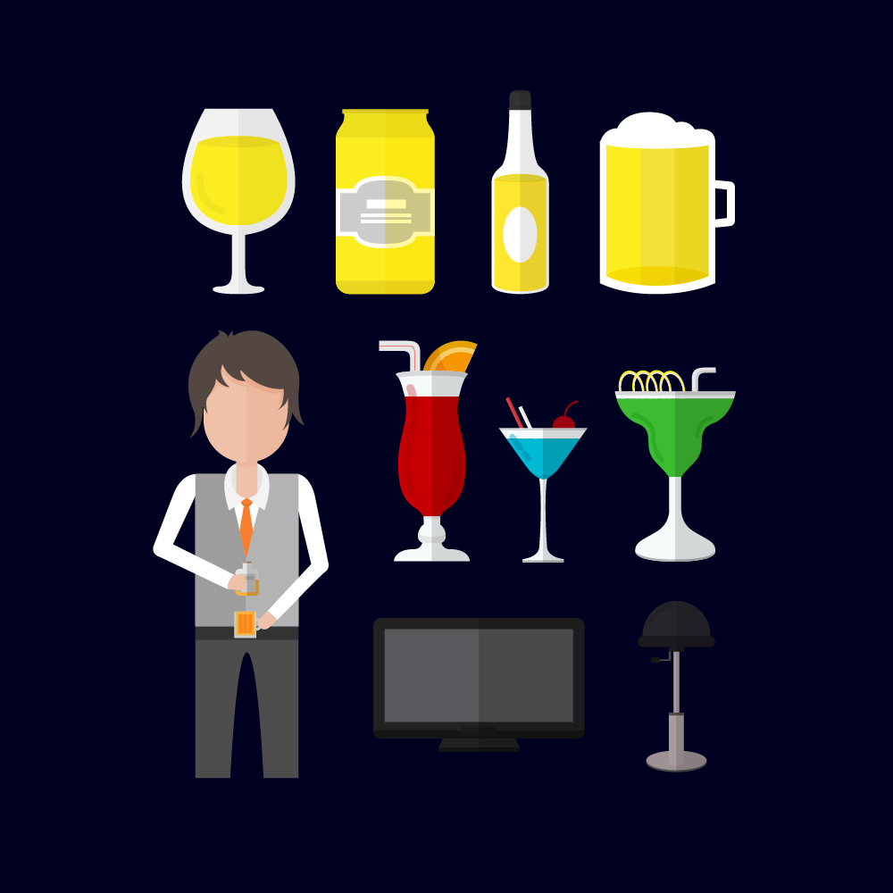 Icons for bartender Photoshop brush