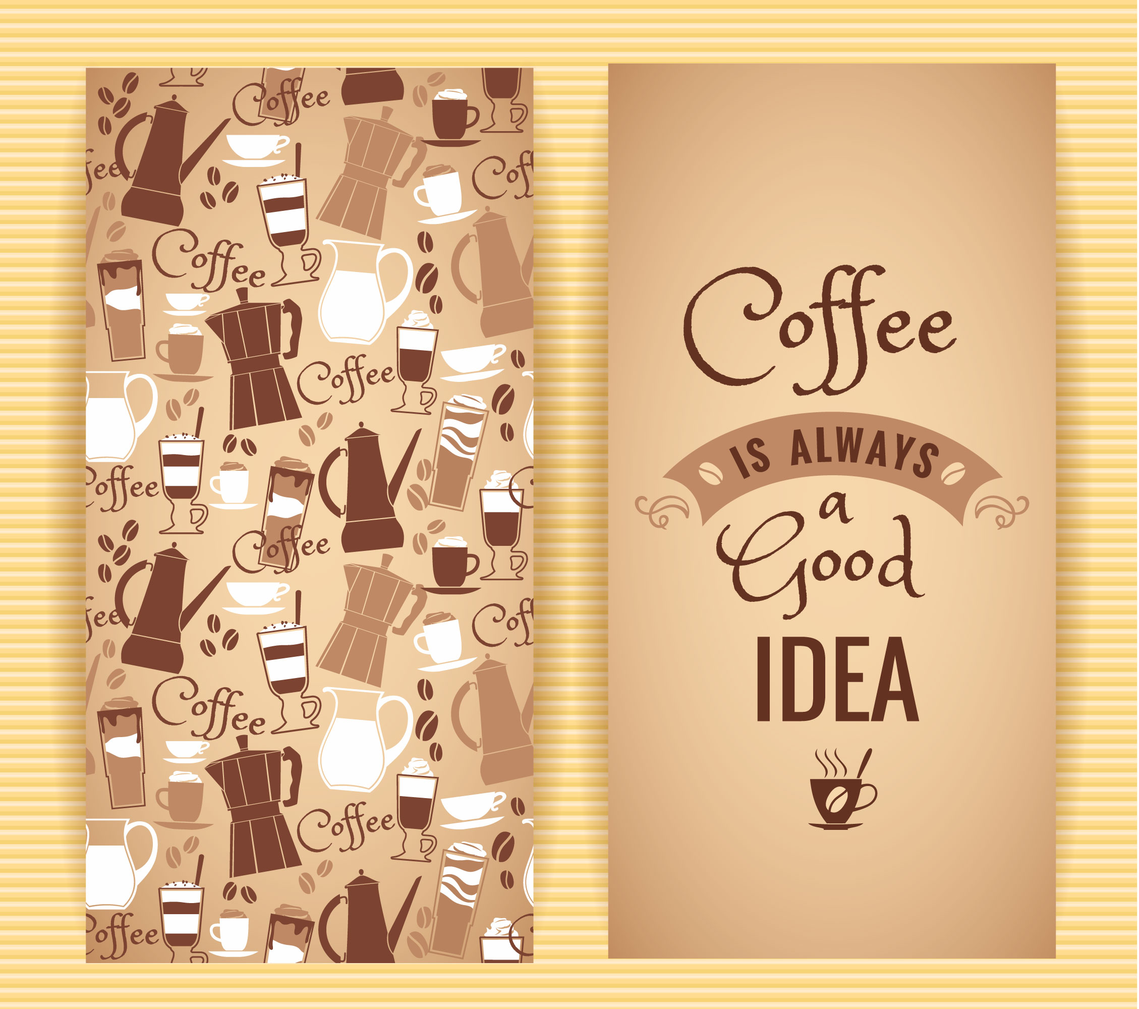 Coffee concept design.  Photoshop brush