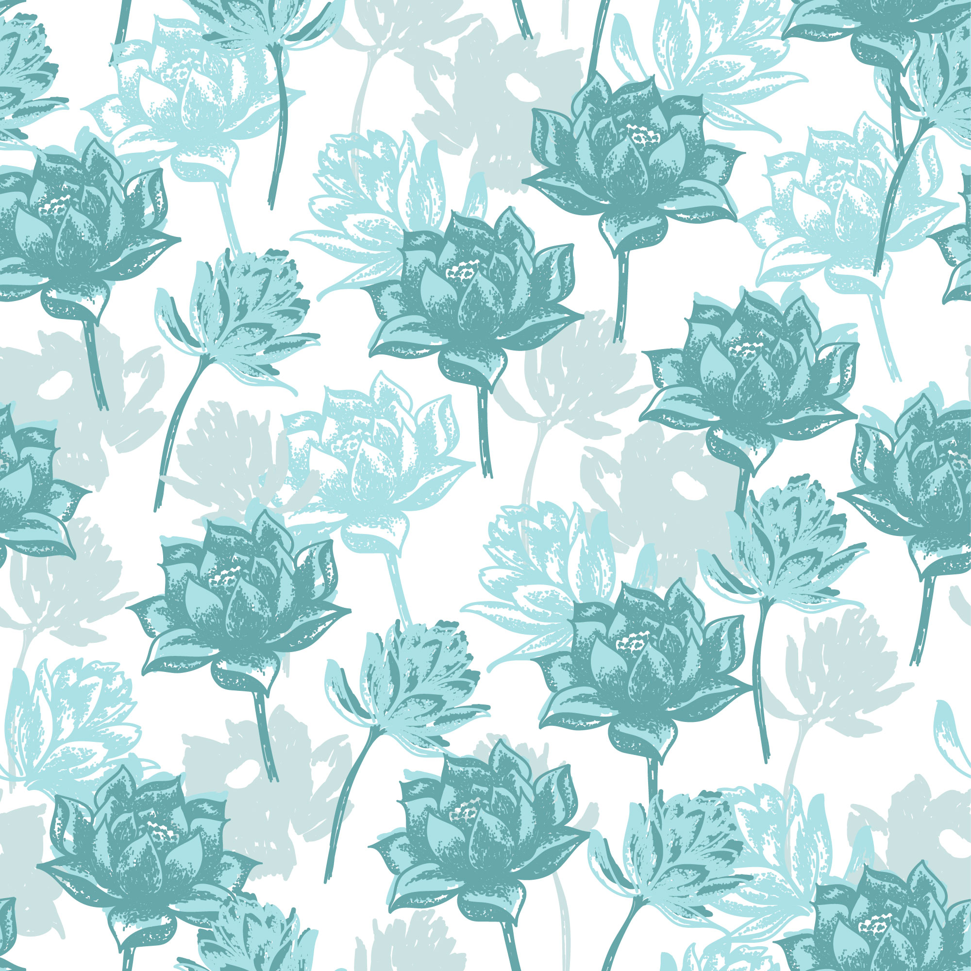 Seamless floral pattern. Photoshop brush