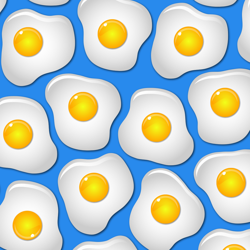 Fried eggs illustration Photoshop brush