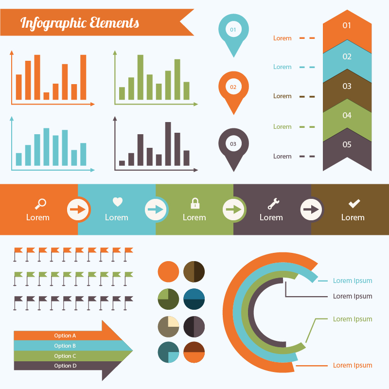 Infographic Elements Set Photoshop brush