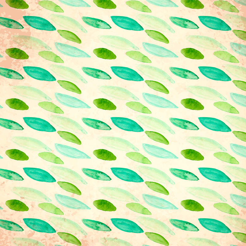 Watercolor vector pattern with leaves Photoshop brush