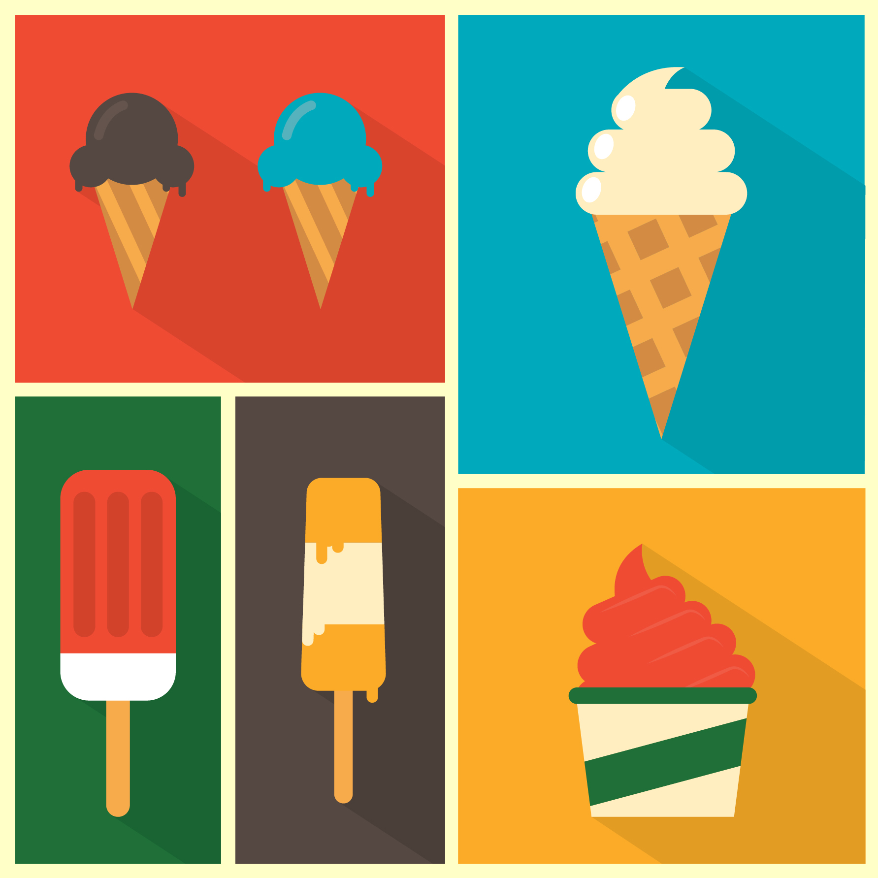 Ice Cream Background - Photoshop Vectors | BrushLovers.com
